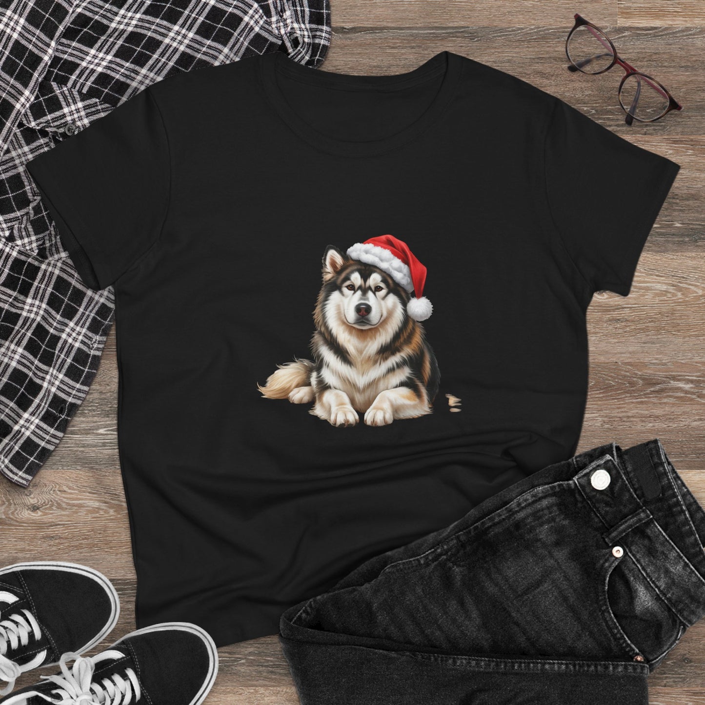 Have a Malamute-y Christmas!! T-Shirt, Festive Boxer Dog Christmas Tee, Cute Pet Lover Shirt, Holiday Apparel, Great Gift for Dog Owners, Preppy Style Top