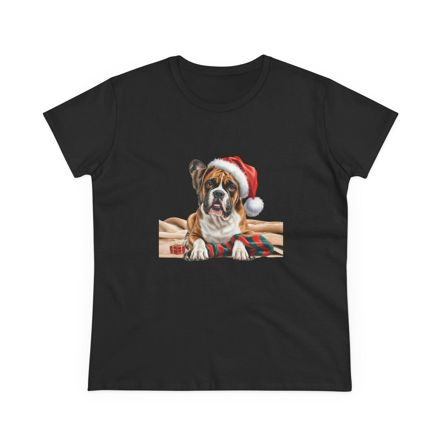 Happy Boxer-y Christmas! T-Shirt, Festive Boxer Dog Christmas Tee, Cute Pet Lover Shirt, Holiday Apparel, Great Gift for Dog Owners, Preppy Style Top