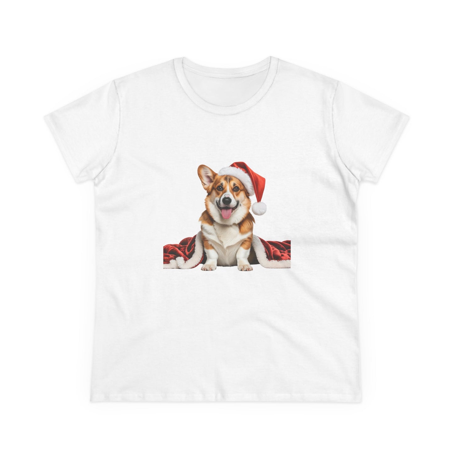 Santa's little Corgi! T-Shirt, Festive Boxer Dog Christmas Tee, Cute Pet Lover Shirt, Holiday Apparel, Great Gift for Dog Owners, Preppy Style Top