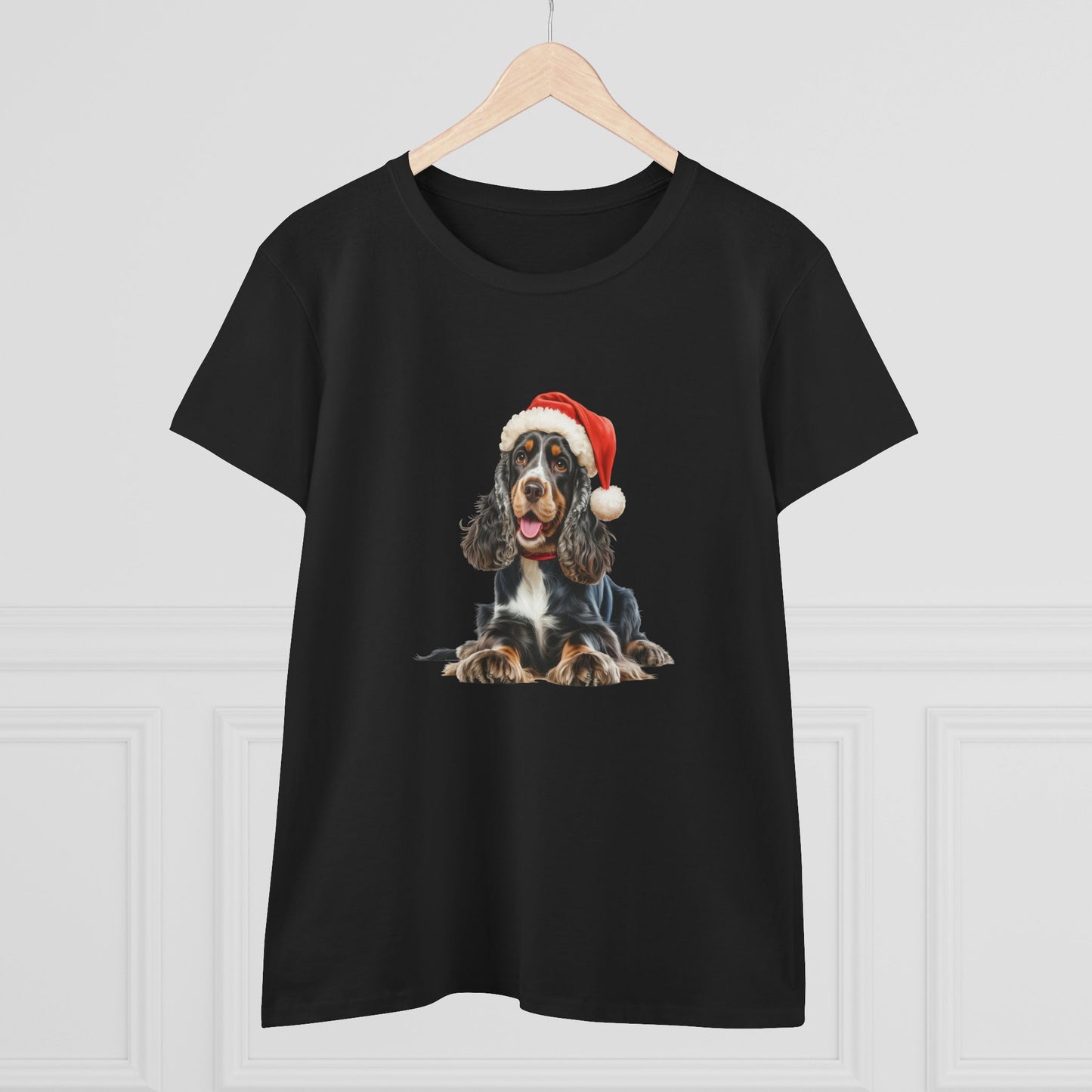 Paws, Love, and Cocker Spaniel Cheer! T-Shirt, Festive Cavoodle Dog Christmas Tee, Cute Pet Lover Shirt, Holiday Apparel, Great Gift for Dog Owners, Preppy Style Top