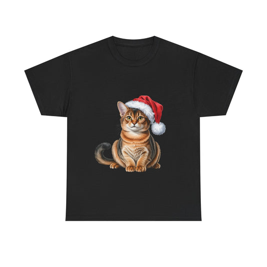 Abyssinian Christmas T-Shirt, Festive Abyssinian Cat Christmas Tee, Cute Pet Lover Shirt, Holiday Apparel, Great Gift for Pet Owners