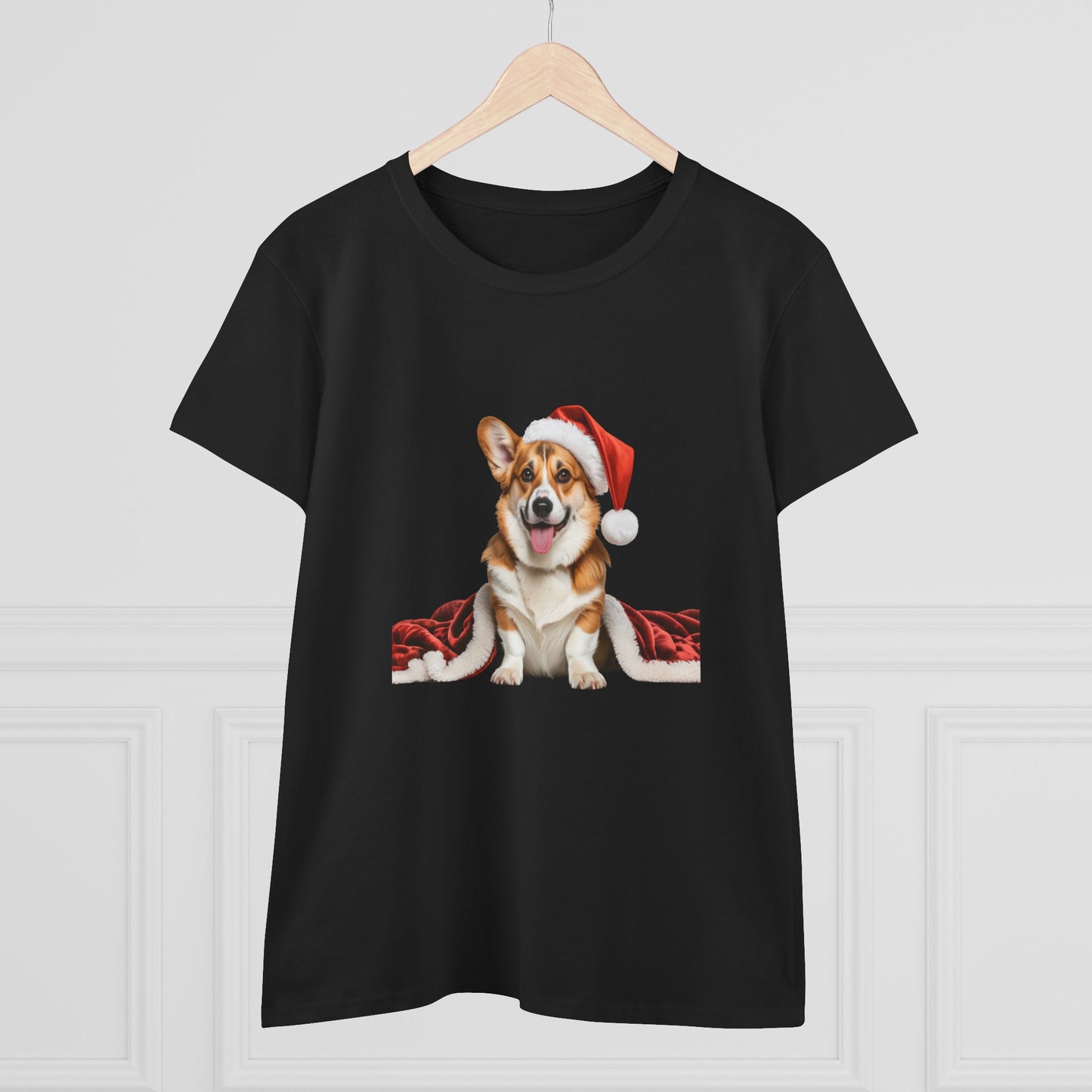 Santa's little Corgi! T-Shirt, Festive Boxer Dog Christmas Tee, Cute Pet Lover Shirt, Holiday Apparel, Great Gift for Dog Owners, Preppy Style Top