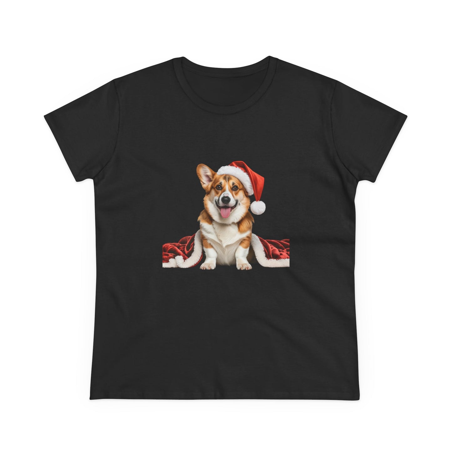 Santa's little Corgi! T-Shirt, Festive Boxer Dog Christmas Tee, Cute Pet Lover Shirt, Holiday Apparel, Great Gift for Dog Owners, Preppy Style Top