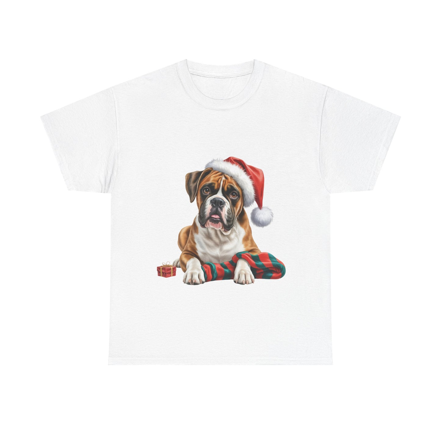 Boxer dog Christmas! T-Shirt, Festive Boxer Dog Christmas Tee, Cute Pet Lover Shirt, Holiday Apparel, Great Gift for Dog Owners, Preppy Style Top