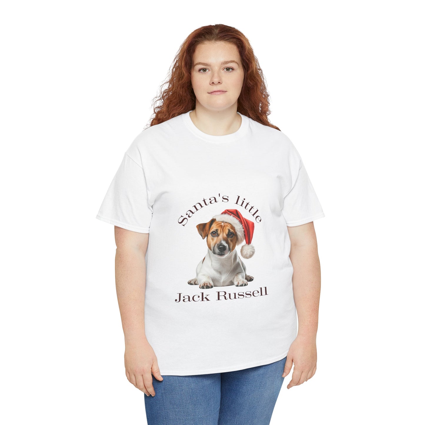 Santa's little Jack Russell Terrier T-Shirt, Festive Jack Russell Terrier Dog Christmas Tee, Cute Pet Lover Shirt, Holiday Apparel, Great Gift for Dog Owners