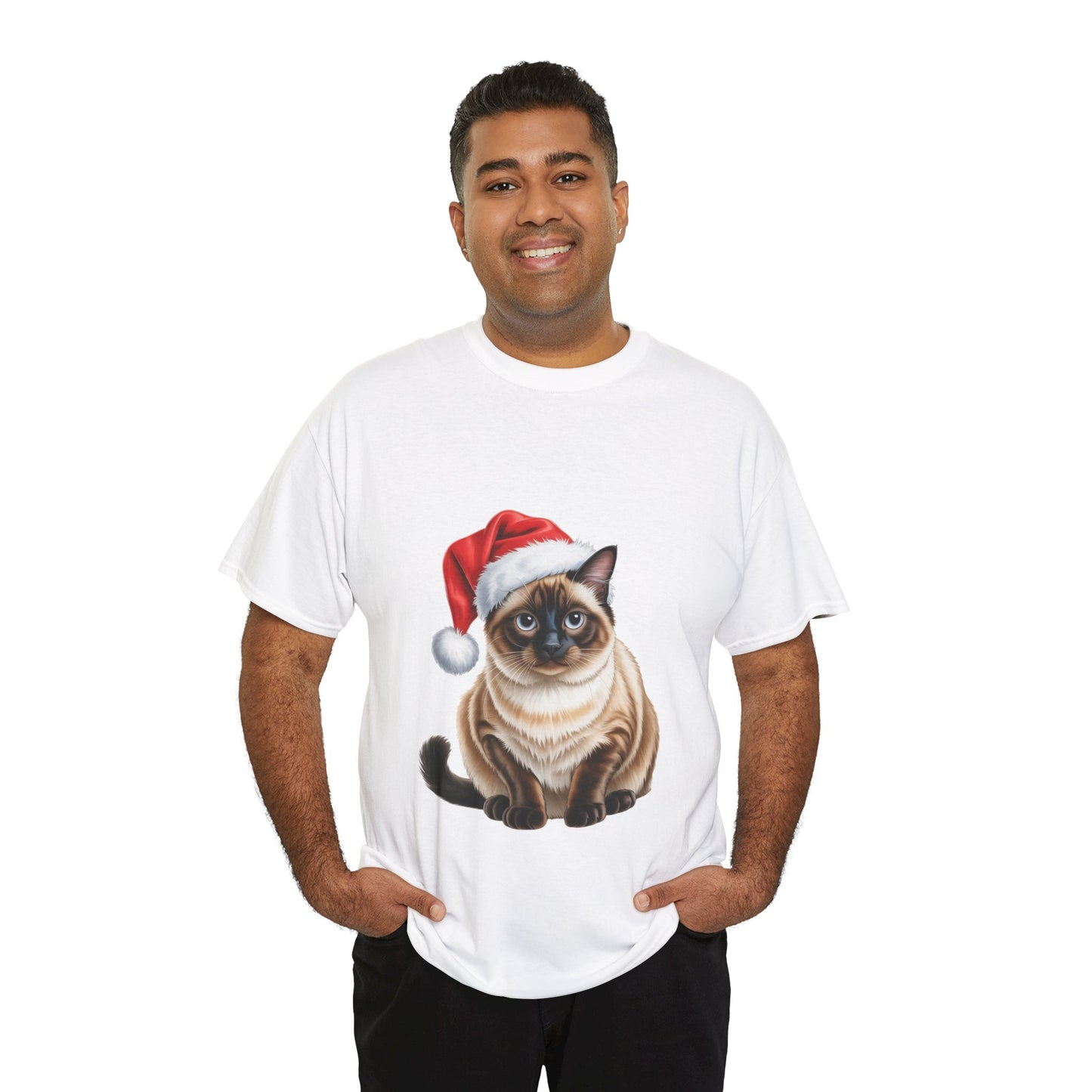 Siamese Cat Christmas T-Shirt, Festive Ginger Cat Christmas Tee, Cute Pet Lover Shirt, Holiday Apparel, Great Gift for Pet Owners