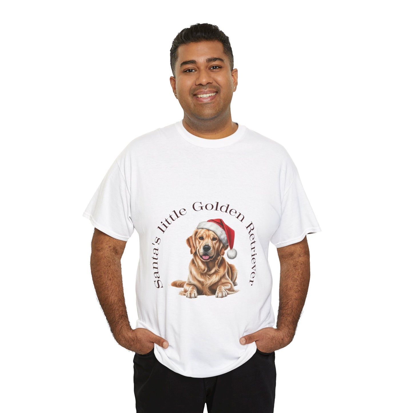 Santa's little Golden Retriever T-Shirt, Festive Golden Retriever Dog Christmas Tee, Cute Pet Lover Shirt, Holiday Apparel, Great Gift for Dog Owners