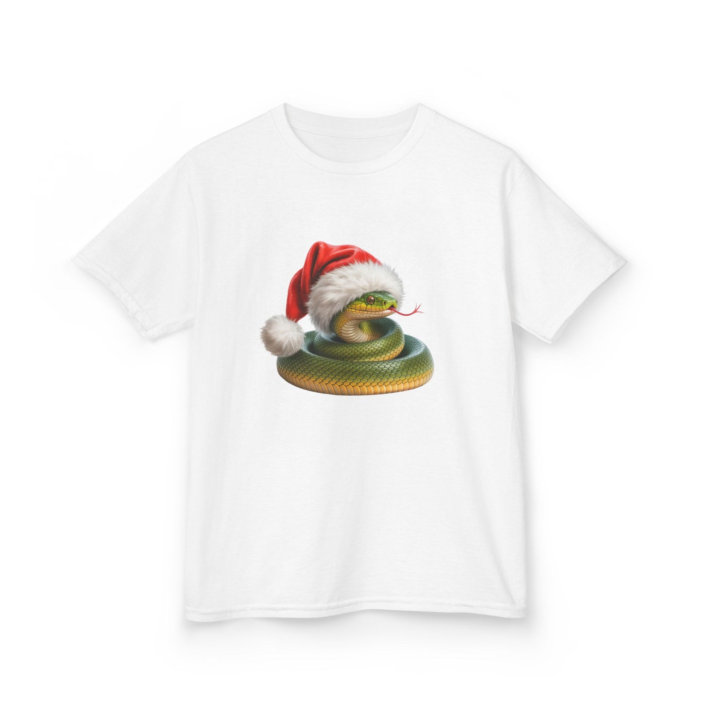 Kids Green Python Christmas T-Shirt, Festive Green Python Snake Kids Christmas Tee, Cute Green Python Lover Shirt, Holiday Apparel, Great Gift for Snake Owners