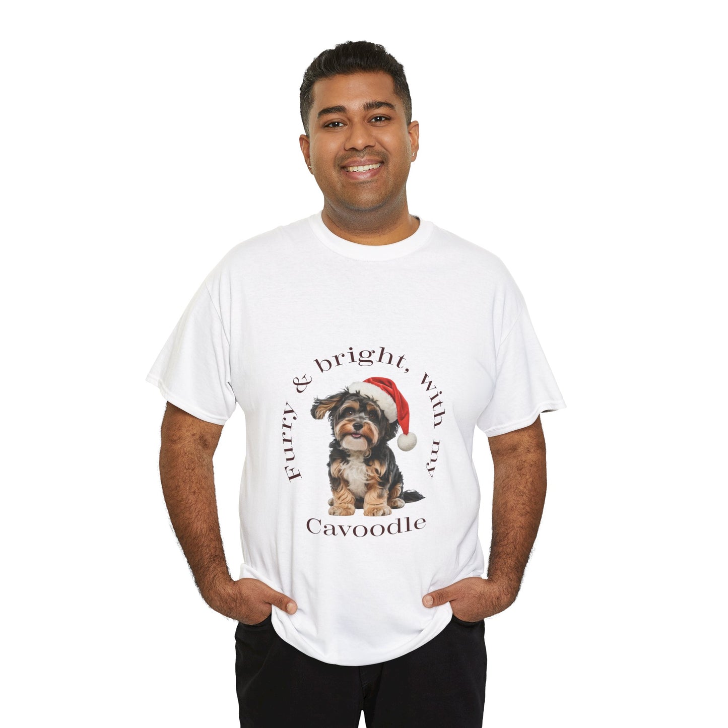 Furry & Bright with my Cavoodle Christmas T-Shirt, Festive Cavoodle  Christmas Tee, Cute Pet Lover Shirt, Holiday Apparel, Great Gift for Dog Owners