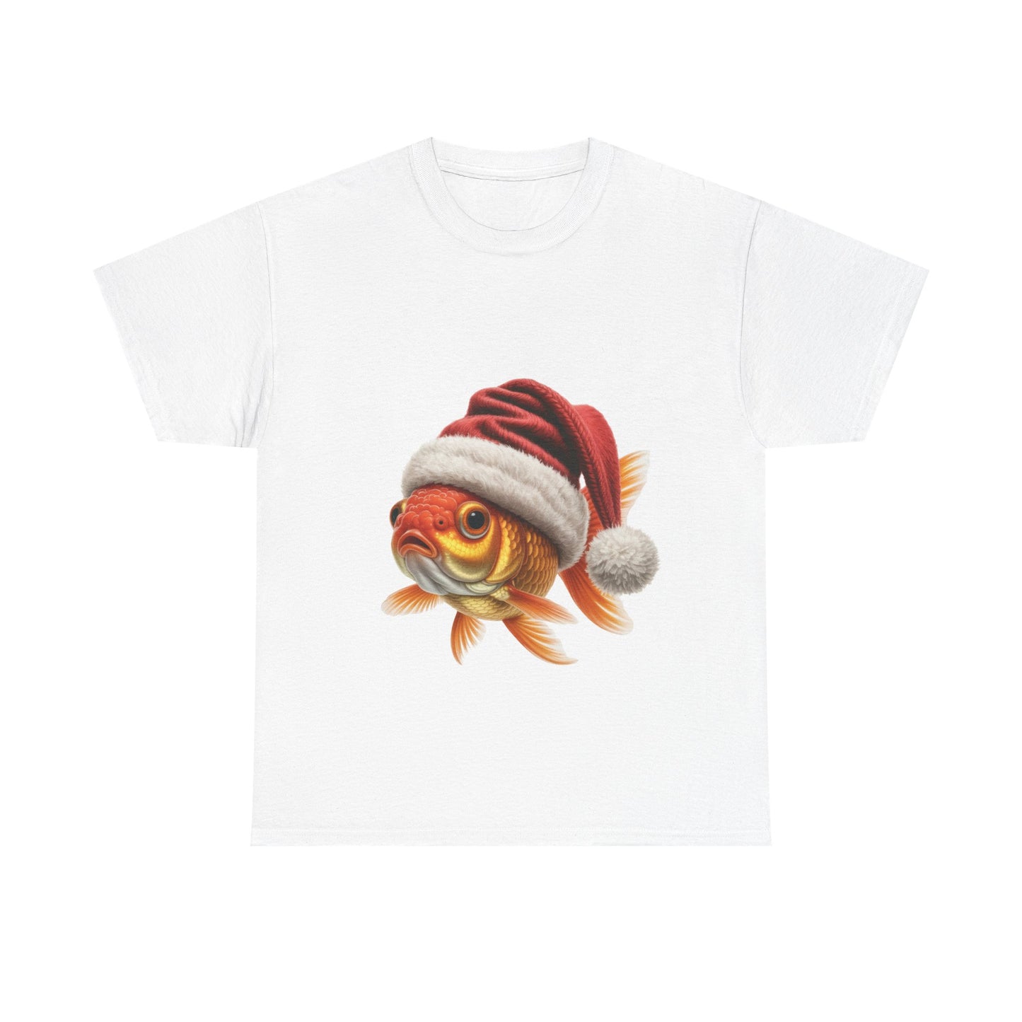 Christmas Goldfish T-Shirt – Holiday Fish Lover Tee, Festive Aquarium Shirt, Cute Goldfish Xmas Gift, Nature Lover Apparel, Holiday Pet Fish Shirt for Goldfish Lovers