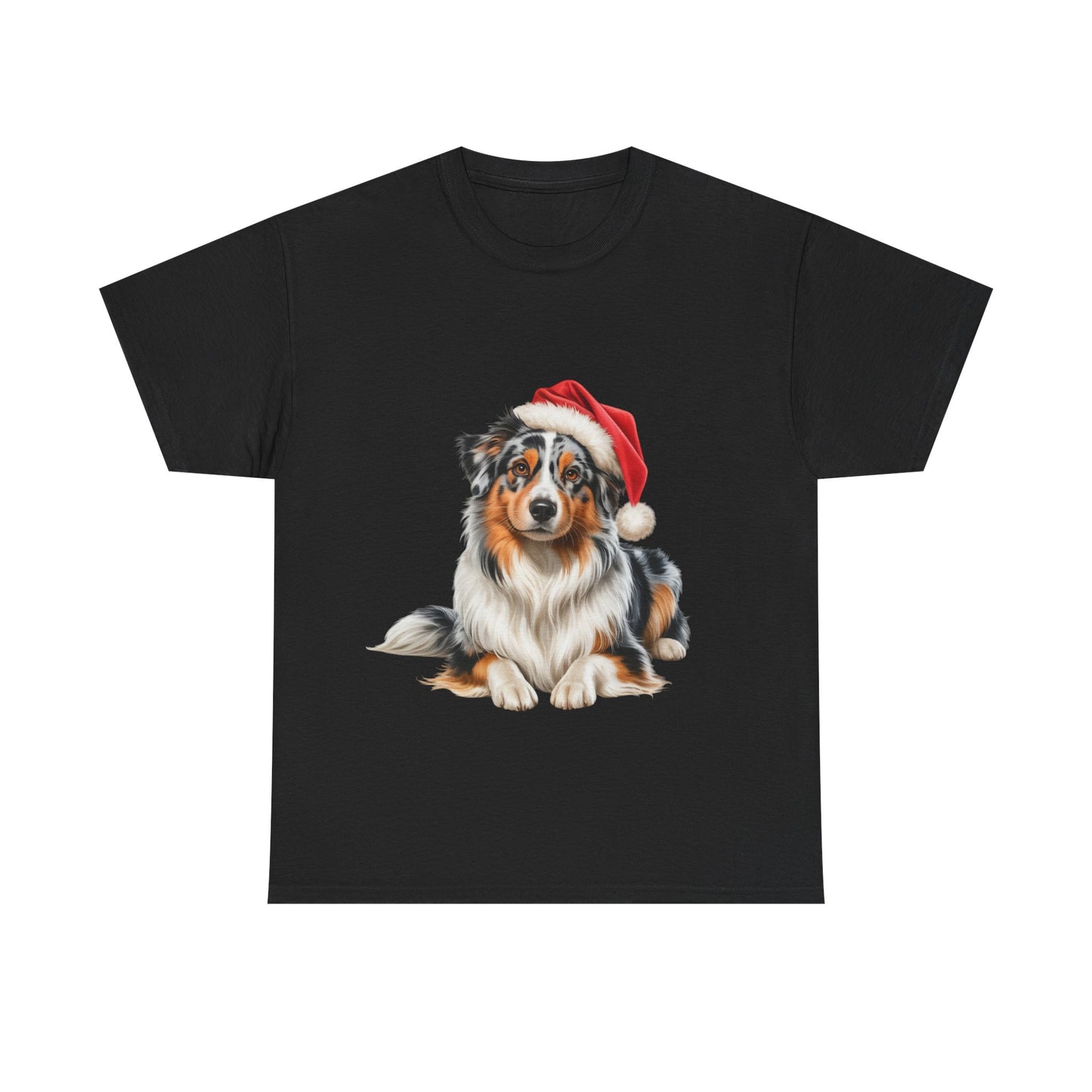 Santa's little Aussie Shepherd T-Shirt, Festive Aussie Shepherd Dog Christmas Tee, Cute Pet Lover Shirt, Holiday Apparel, Great Gift for Dog Owners, Preppy Style Top