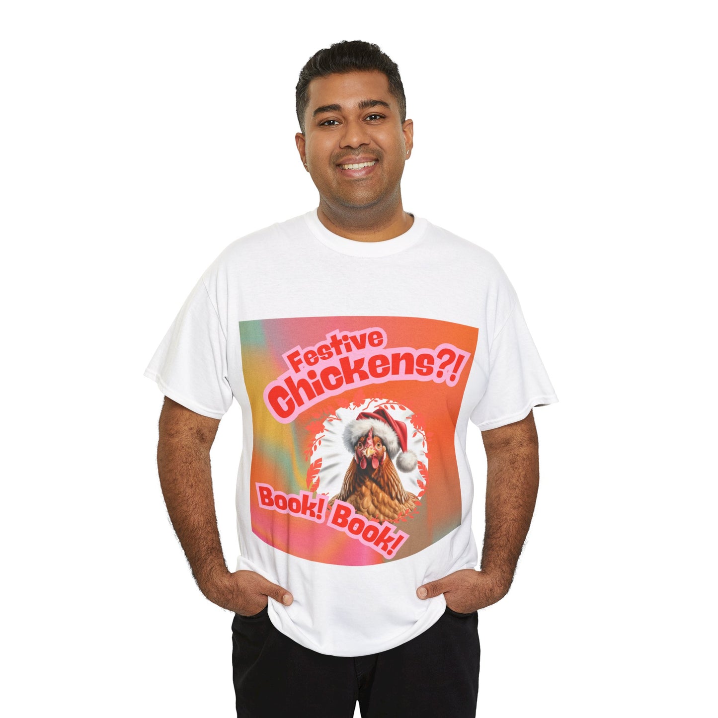 Chicken Christmas T-Shirt, Festive Chook Christmas Tee, Cute Pet Lover Shirt, Holiday Apparel, Great Gift for Pug Dog Owners, Preppy Style Top