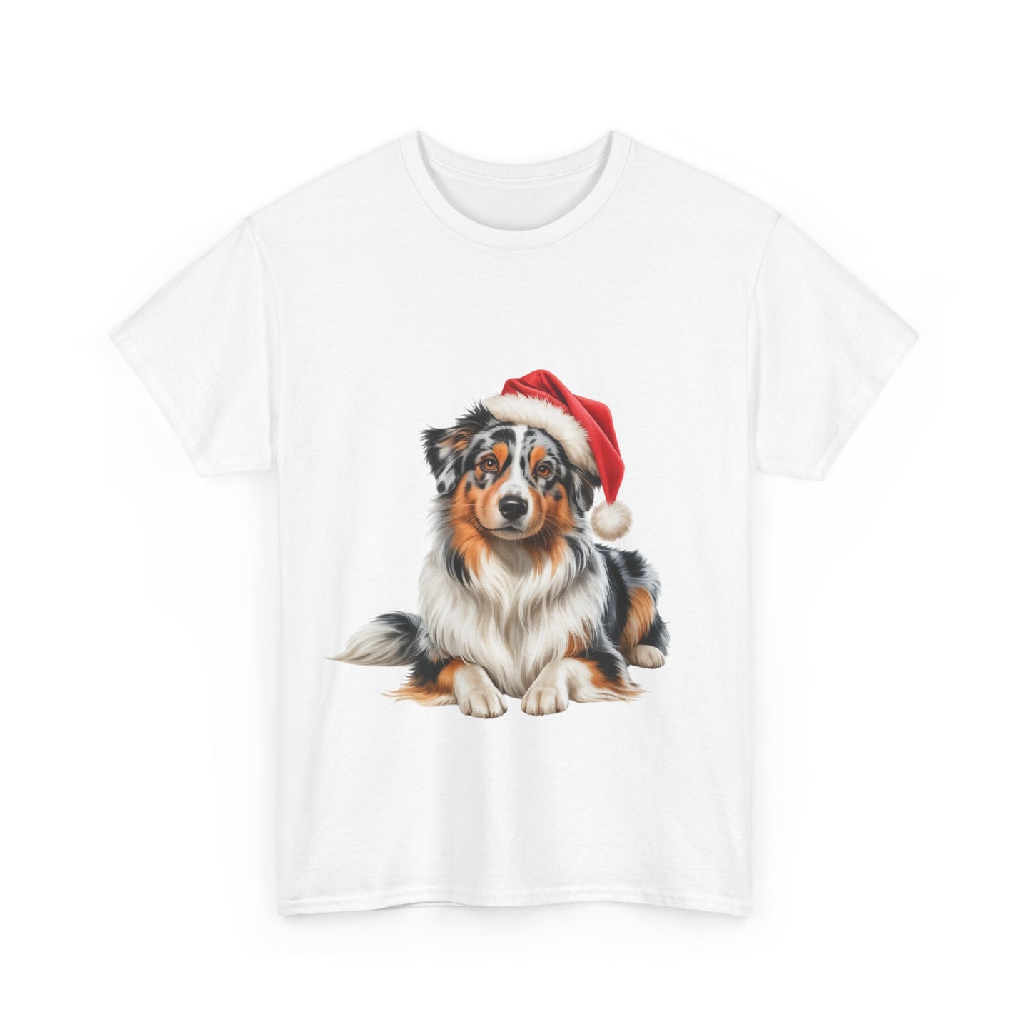Santa's little Aussie Shepherd T-Shirt, Festive Aussie Shepherd Dog Christmas Tee, Cute Pet Lover Shirt, Holiday Apparel, Great Gift for Dog Owners, Preppy Style Top