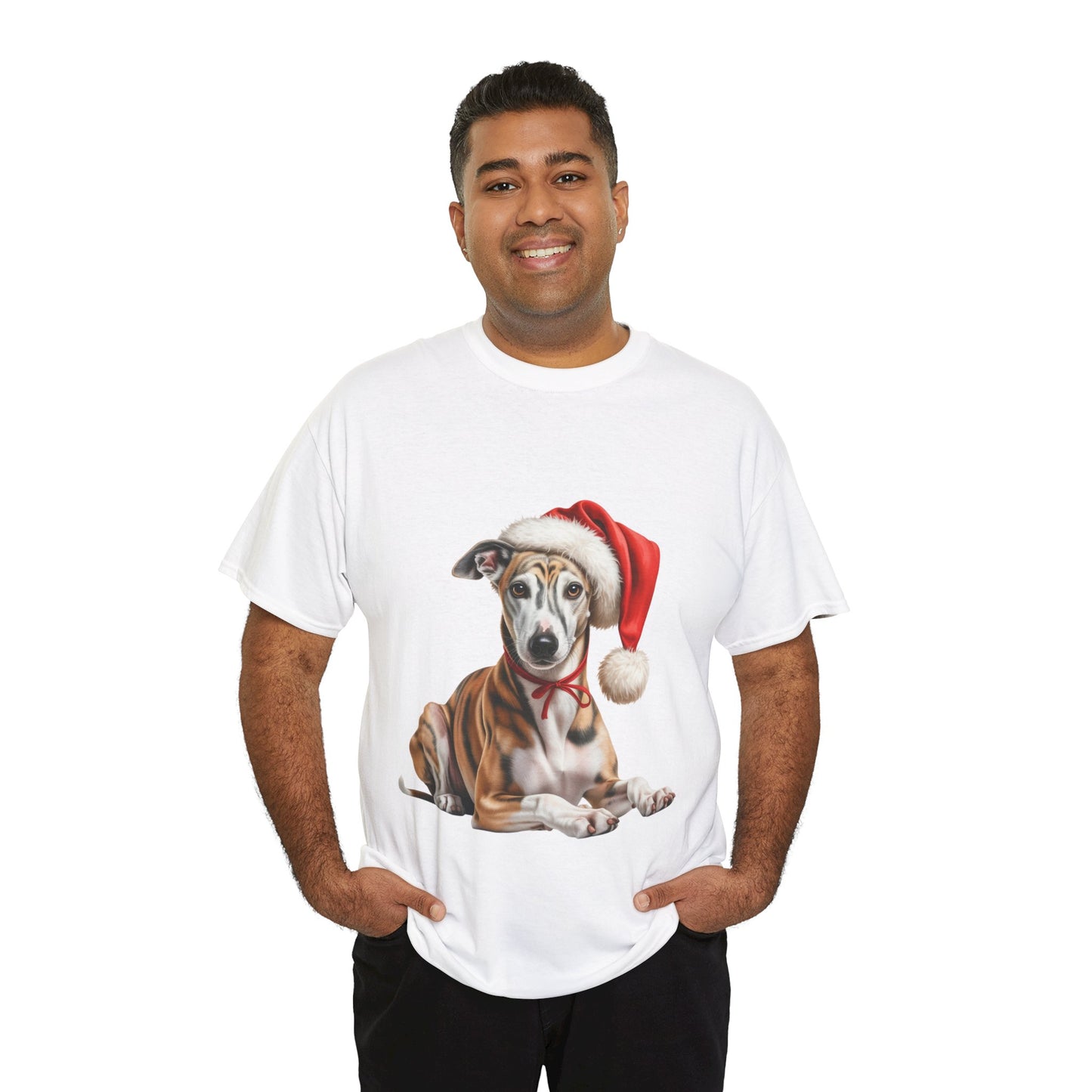 Merry Greyhound-mas T-Shirt, Festive Greyhound Dog Christmas Tee, Cute Pet Lover Shirt, Holiday Apparel, Great Gift for Dog Owners