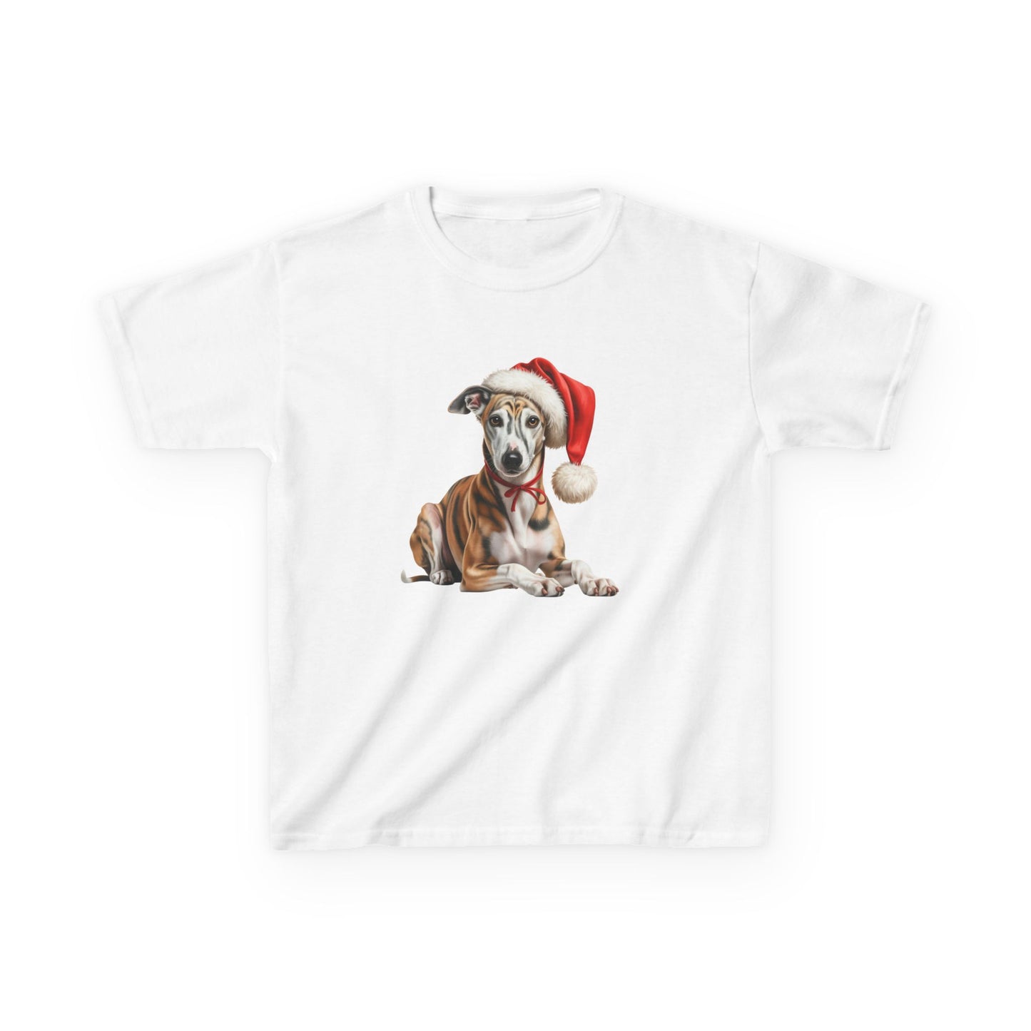 Kids Greyhound Christmas Dog T-Shirt, Festive Greyhound Dog Kids Christmas Tee, Cute Pet Lover Shirt, Holiday Apparel, Great Gift for Dog Owners