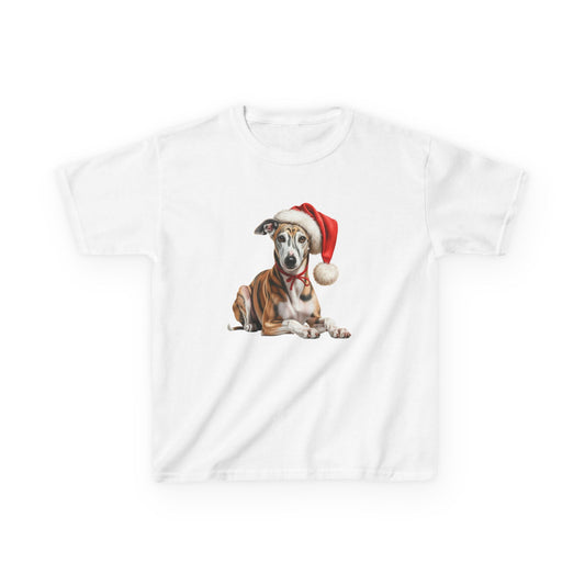 Kids Greyhound Christmas Dog T-Shirt, Festive Greyhound Dog Kids Christmas Tee, Cute Pet Lover Shirt, Holiday Apparel, Great Gift for Dog Owners
