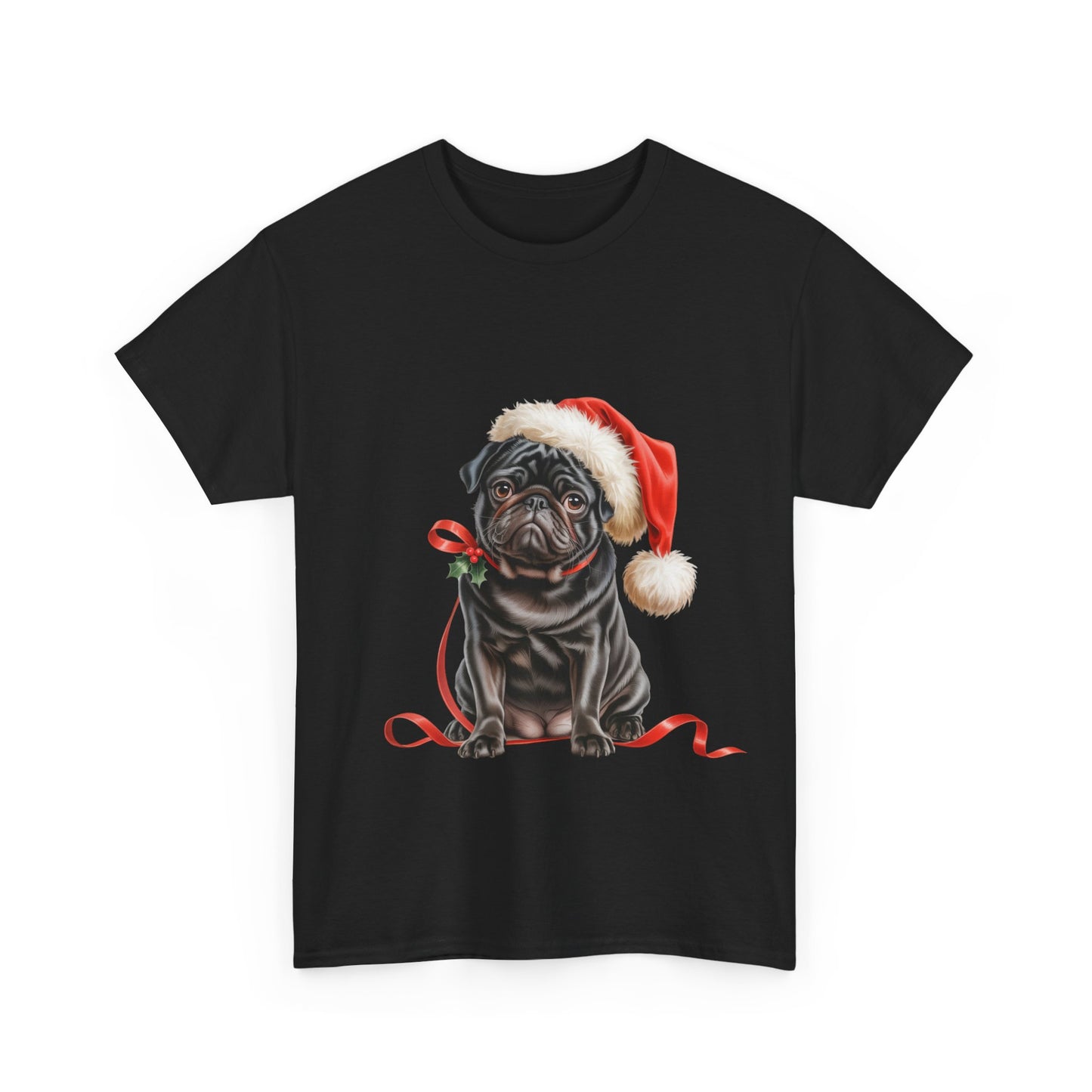 Christmas Pug T-Shirt, Festive Pug Dog Christmas Tee, Cute Pet Lover Shirt, Holiday Apparel, Great Gift for Pug Dog Owners, Preppy Style Top