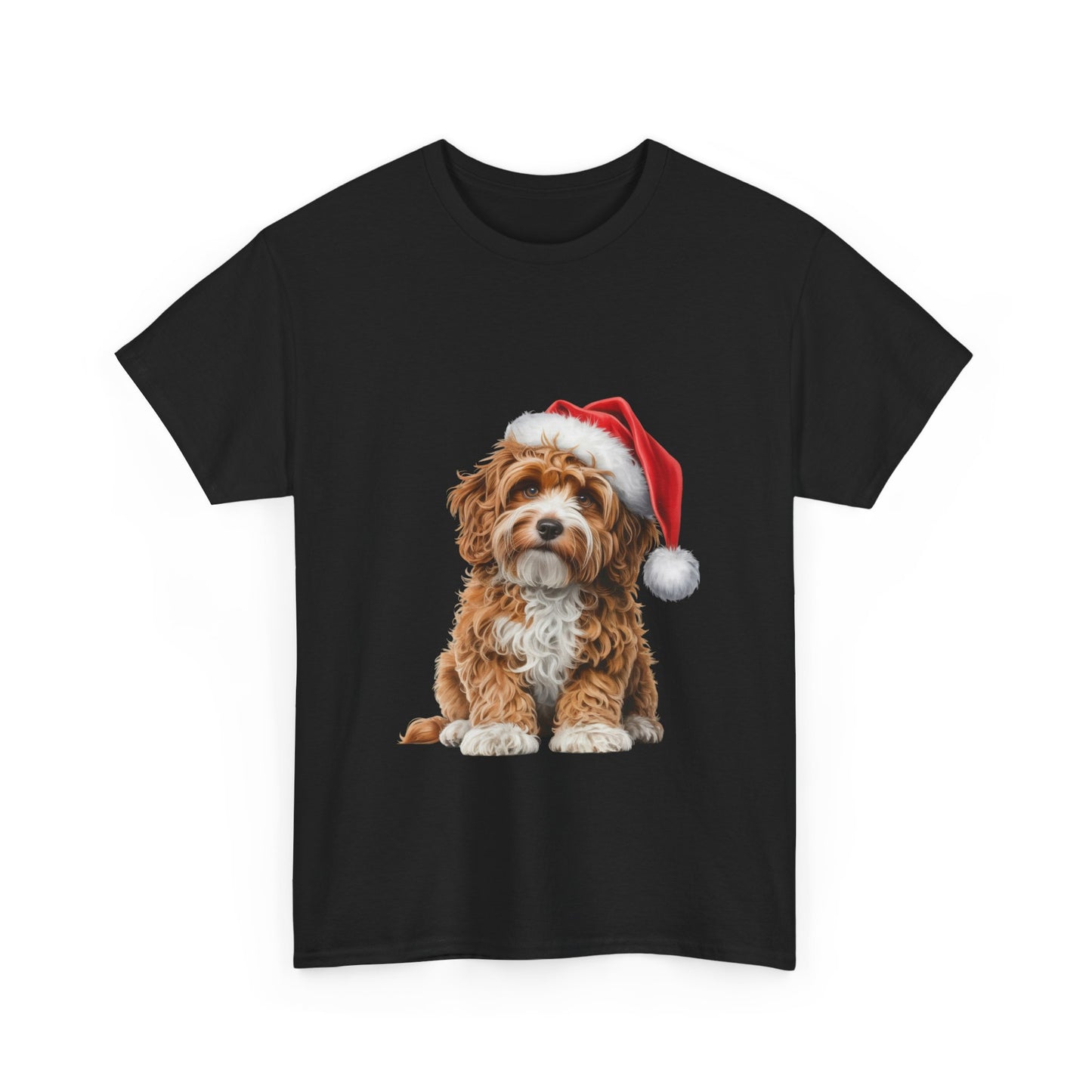 Christmas Puppy Tee — Dog in Santa Hat Holiday T-Shirt