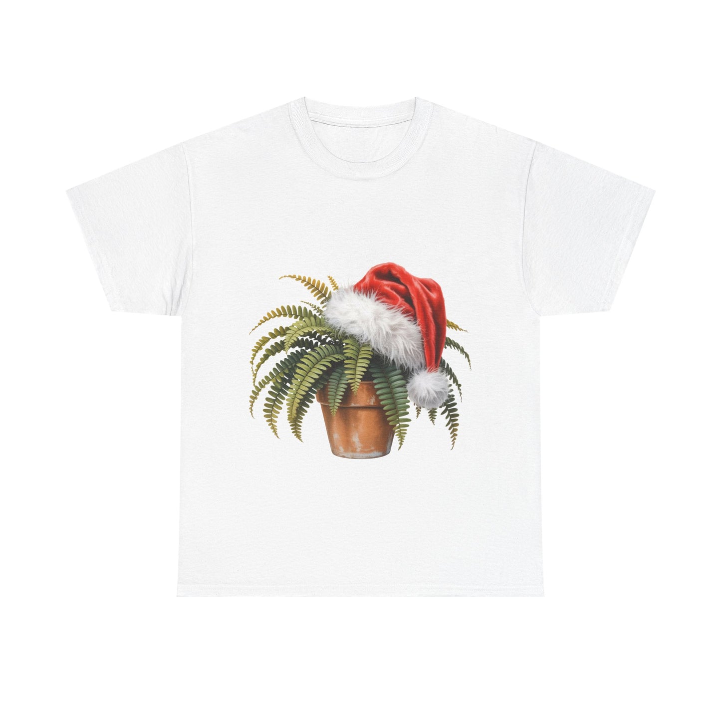 Fern Christmas T-Shirt, Festive Fern in Santa Hat Tee for Plant Lovers T-Shirt – Holiday Plant Lover Tee, Festive Botanical Shirt, Greenery Xmas Gift, Nature Lover Apparel, Holiday Garden Shirt for Plant Lovers
