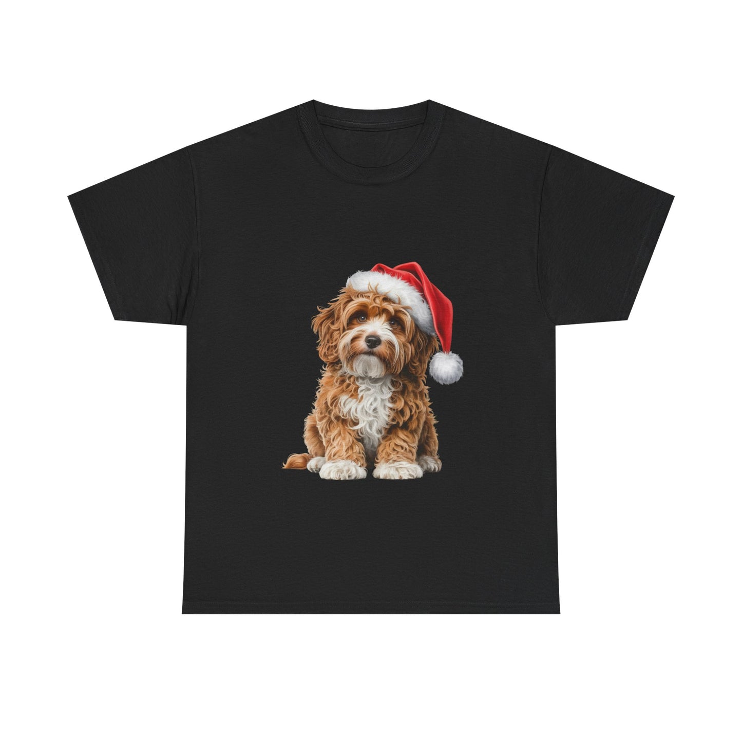 Copy of Christmas Puppy Tee — Dog in Santa Hat Holiday T-Shirt