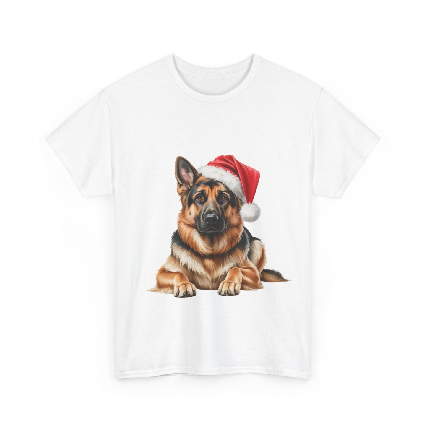 German Shepherd T-Shirt, Festive German Shepherd Dog Christmas Tee, Cute Pet Lover Shirt, Holiday Apparel, Great Gift for Dog Owners