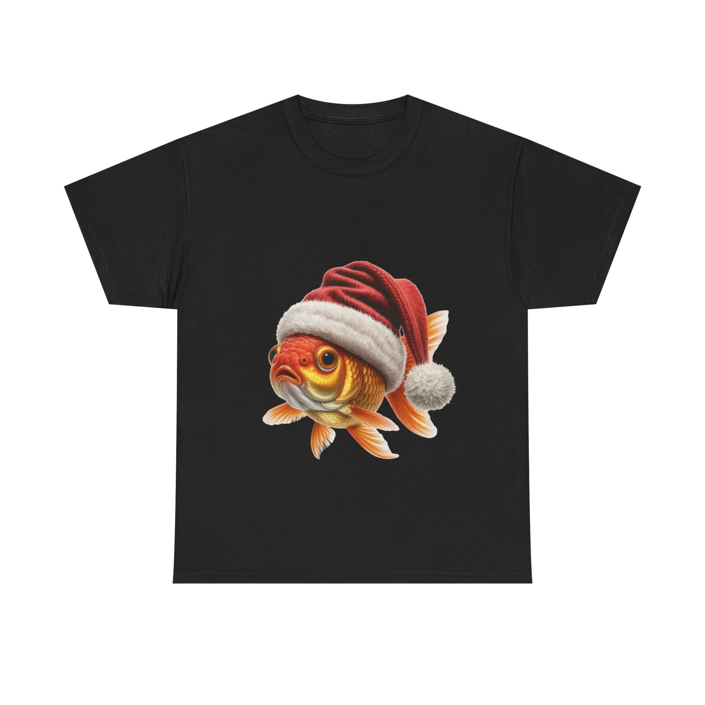 Christmas Goldfish T-Shirt – Holiday Fish Lover Tee, Festive Aquarium Shirt, Cute Goldfish Xmas Gift, Nature Lover Apparel, Holiday Pet Fish Shirt for Goldfish Lovers
