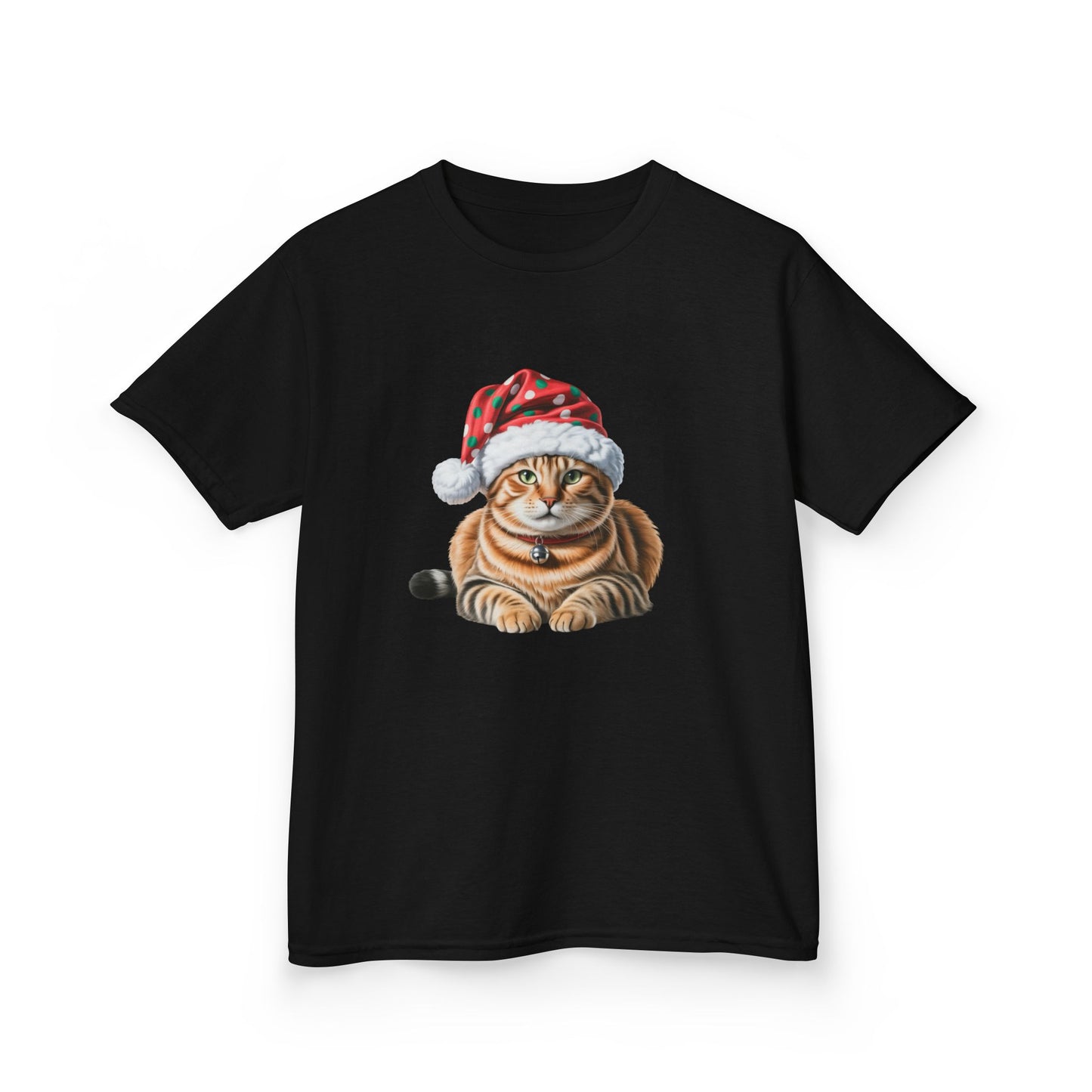 Kids Christmas Cat T-Shirt, Festive Cat Kids Christmas Tee, Cute Pet Lover Shirt, Holiday Apparel, Great Gift for Cat Owners