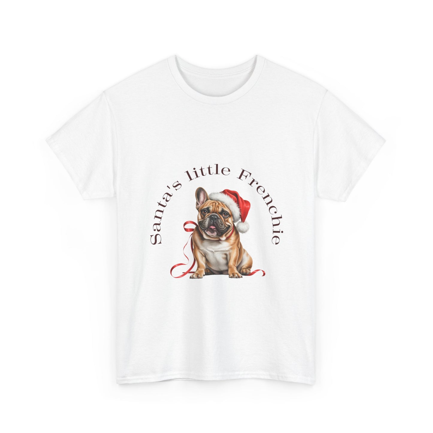 Santa's little Frenchie T-Shirt, Festive French Bulldog Dog Christmas Tee, Cute Pet Lover Shirt, Holiday Apparel, Great Gift for Dog Owners