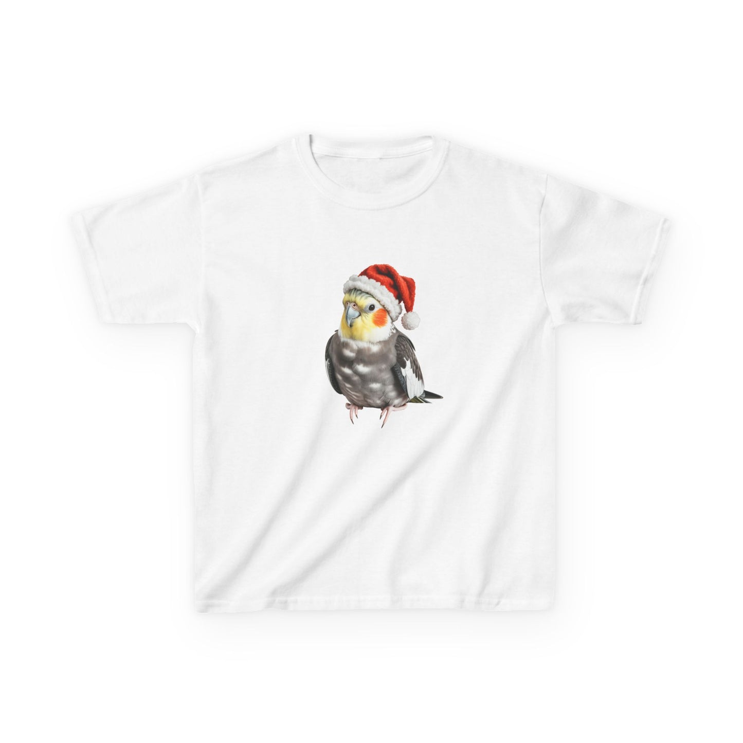 Kids Cockatiel Christmas T-Shirt, Festive Cockatiel Kids Christmas Tee, Cute Pet Lover Shirt, Holiday Apparel, Great Gift for Cockatiel Owners
