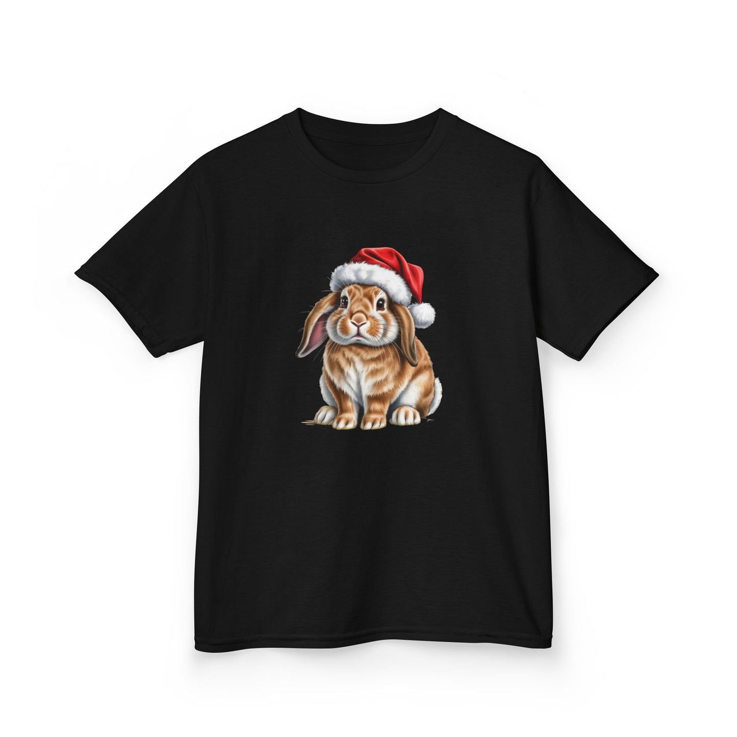Kids Bunny Rabbit Christmas T-Shirt, Festive Bunny Rabbit Kids Christmas Tee, Cute Pet Lover Shirt, Holiday Apparel, Great Gift for Bunny Owners
