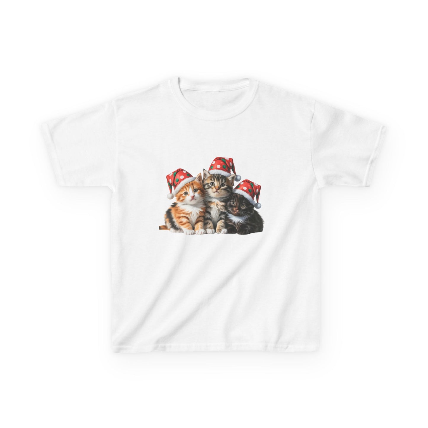 Kids Christmas Cat T-Shirt, Festive Cat Kids Christmas Tee, Cute Pet Lover Shirt, Holiday Apparel, Great Gift for Cat Owners