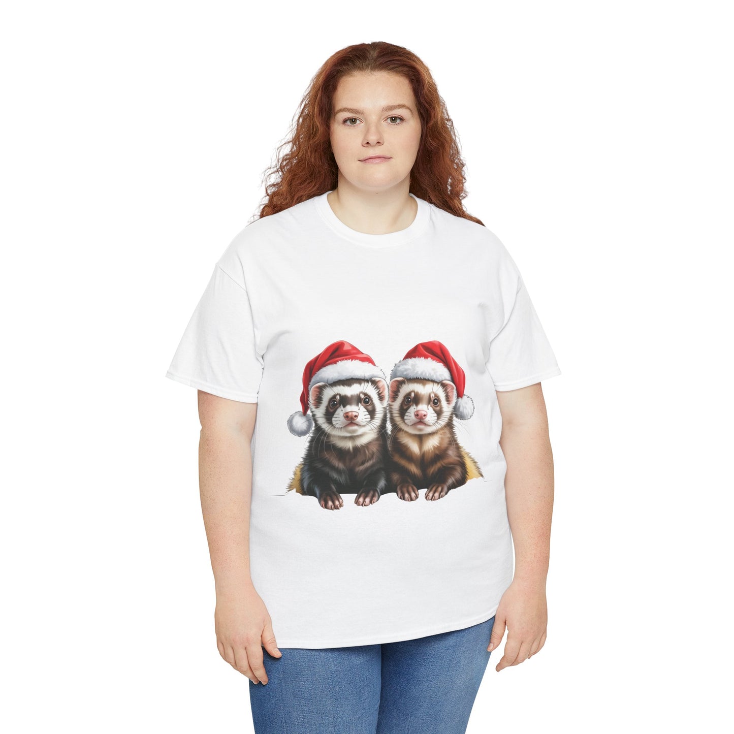 Furry Ferret Friends Christmas T-Shirt, Festive Ferret Christmas Tee, Cute Pet Ferret Lover Shirt, Holiday Apparel, Great Gift for Pet Owners