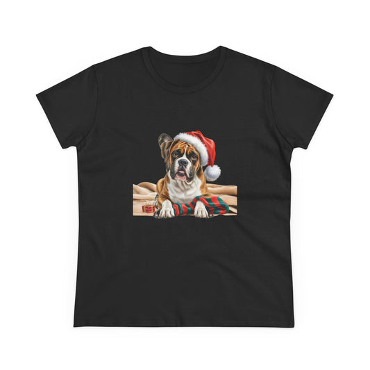 Happy Boxer-y Christmas! T-Shirt, Festive Boxer Dog Christmas Tee, Cute Pet Lover Shirt, Holiday Apparel, Great Gift for Dog Owners, Preppy Style Top