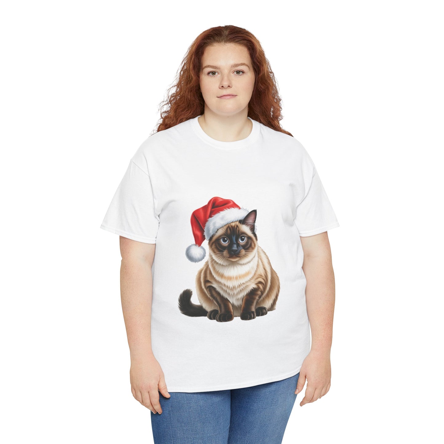 Siamese Cat Christmas T-Shirt, Festive Ginger Cat Christmas Tee, Cute Pet Lover Shirt, Holiday Apparel, Great Gift for Pet Owners