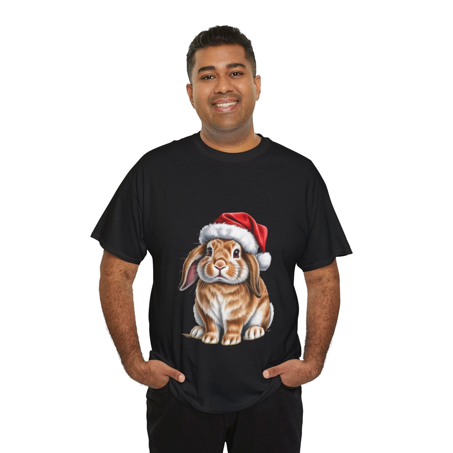 Christmas Lop Bunny T-Shirt – Holiday Rabbit Lover Tee, Festive Bunny Shirt, Cute Lop Ear Xmas Gift, Pet Lover Apparel, Holiday Farm Animal Shirt for Bunny Lovers