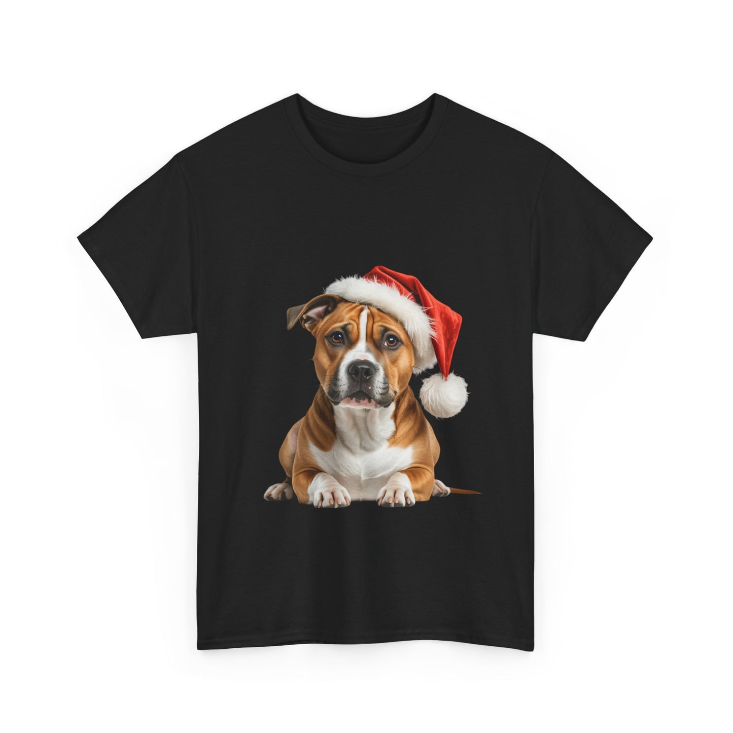 Merry Staffy-mas T-Shirt, Festive Staffy Dog Christmas Tee, Cute Pet Lover Shirt, Holiday Apparel, Great Gift for Dog Owners