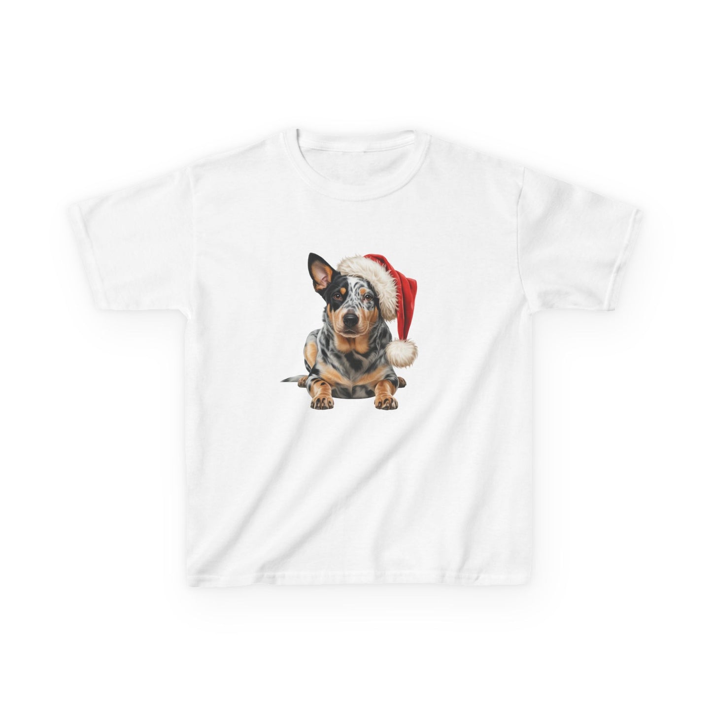 Kids Blue Heeler (Australian Cattle Dog) Christmas Dog T-Shirt, Festive Blue Heeler (Australian Cattle Dog) Dog Kids Christmas Tee, Cute Pet Lover Shirt, Holiday Apparel, Great Gift for Dog Owners