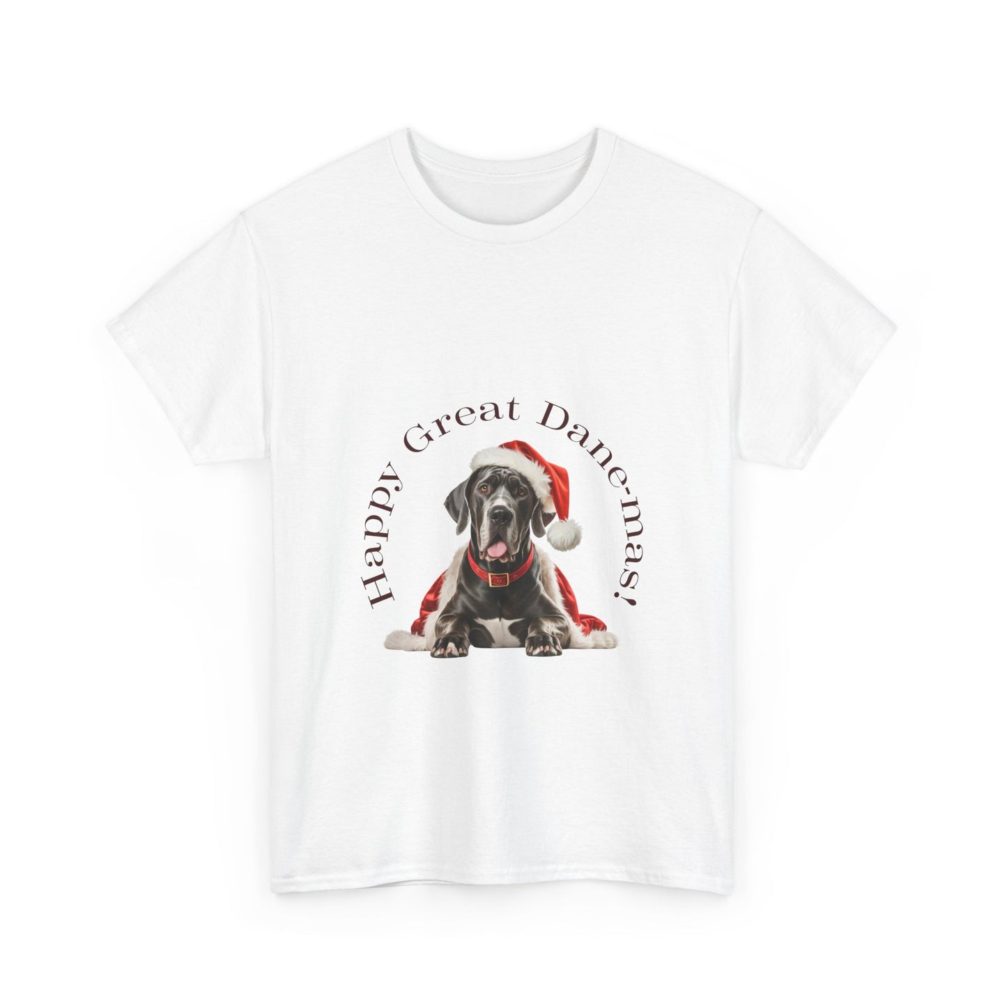 Happy Great Dane-mas T-Shirt, Festive Great Dane Dog Christmas Tee, Cute Pet Lover Shirt, Holiday Apparel, Great Gift for Dog Owners