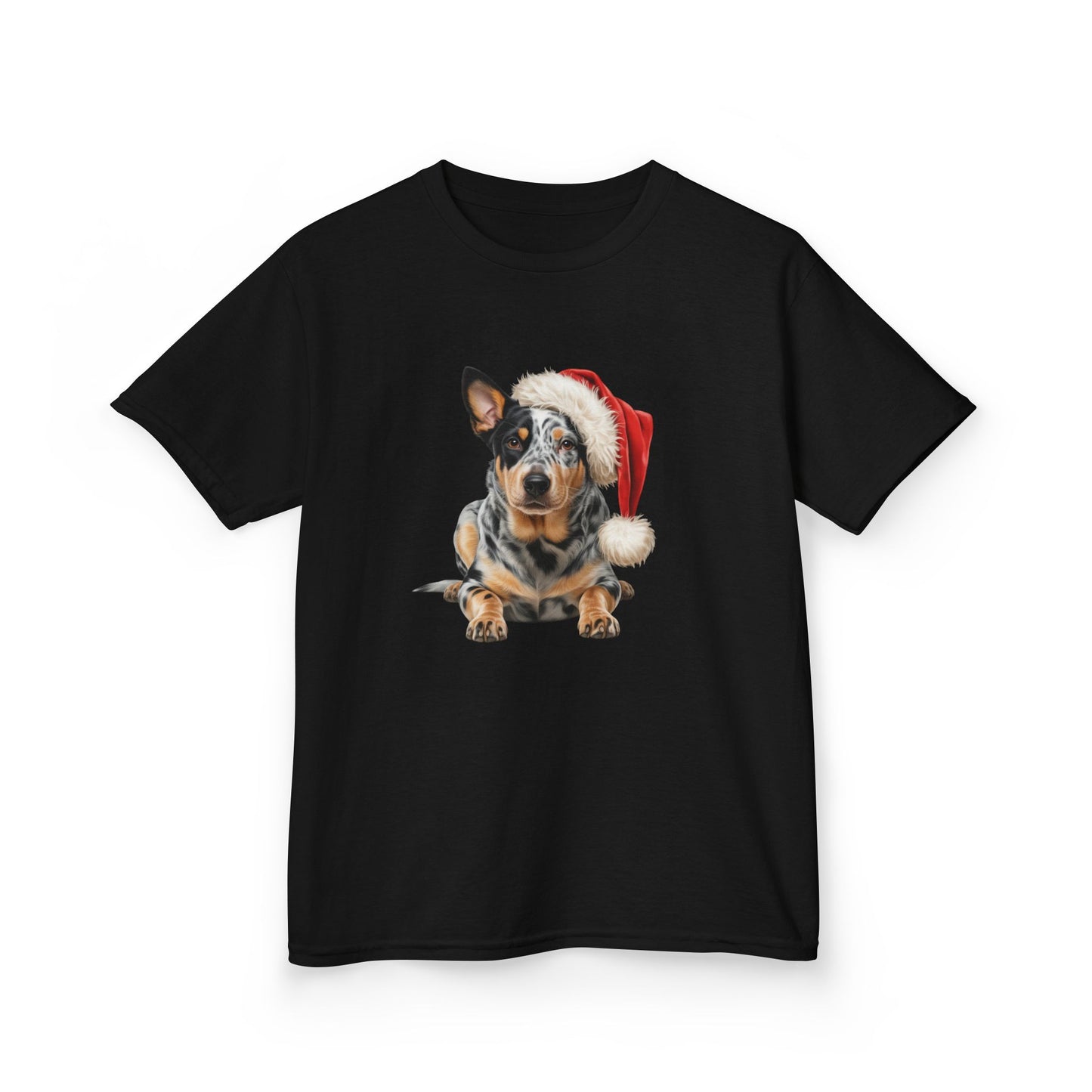 Kids Blue Heeler (Australian Cattle Dog) Christmas Dog T-Shirt, Festive Blue Heeler (Australian Cattle Dog) Dog Kids Christmas Tee, Cute Pet Lover Shirt, Holiday Apparel, Great Gift for Dog Owners