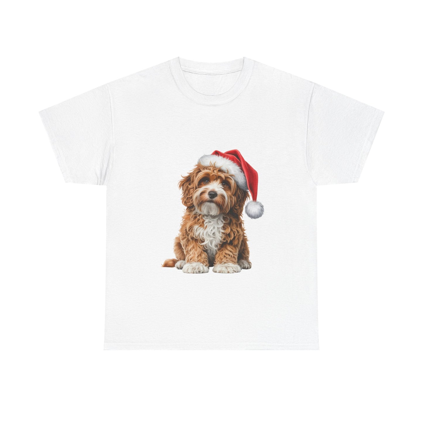 Christmas Puppy Tee — Dog in Santa Hat Holiday T-Shirt