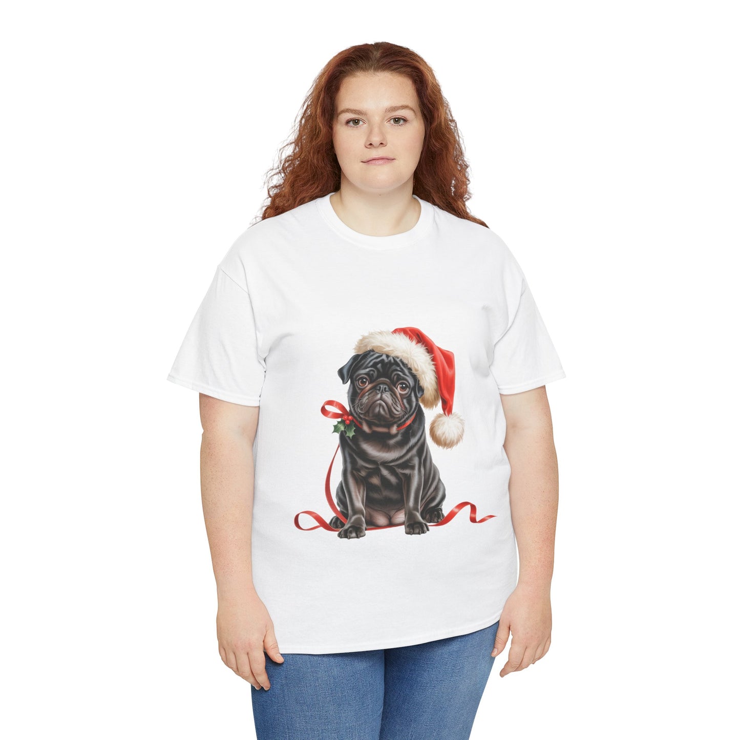 Christmas Pug T-Shirt, Festive Pug Dog Christmas Tee, Cute Pet Lover Shirt, Holiday Apparel, Great Gift for Pug Dog Owners, Preppy Style Top