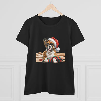 Happy Boxer-y Christmas! T-Shirt, Festive Boxer Dog Christmas Tee, Cute Pet Lover Shirt, Holiday Apparel, Great Gift for Dog Owners, Preppy Style Top