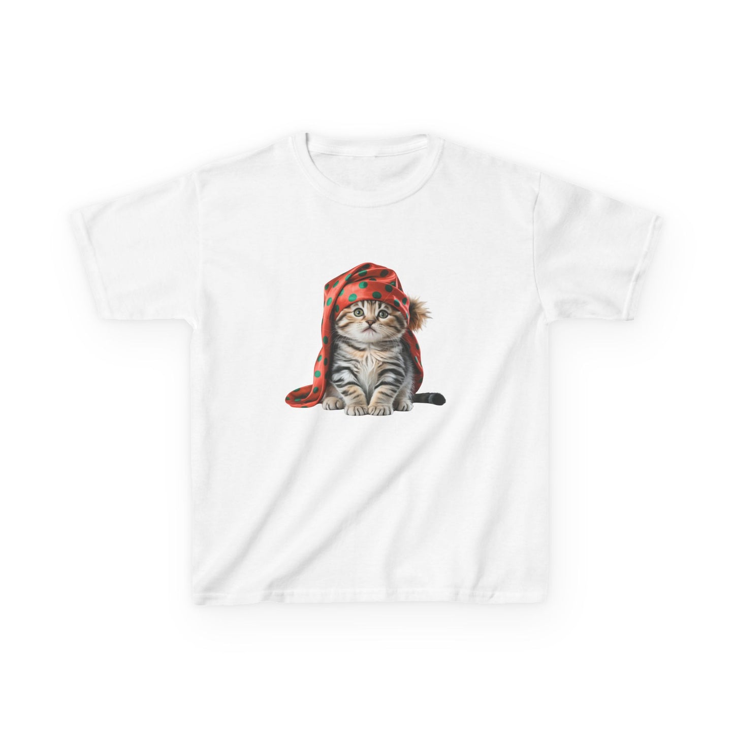 Kids Christmas Cat T-Shirt, Festive Cat Kids Christmas Tee, Cute Pet Lover Shirt, Holiday Apparel, Great Gift for Cat Owners