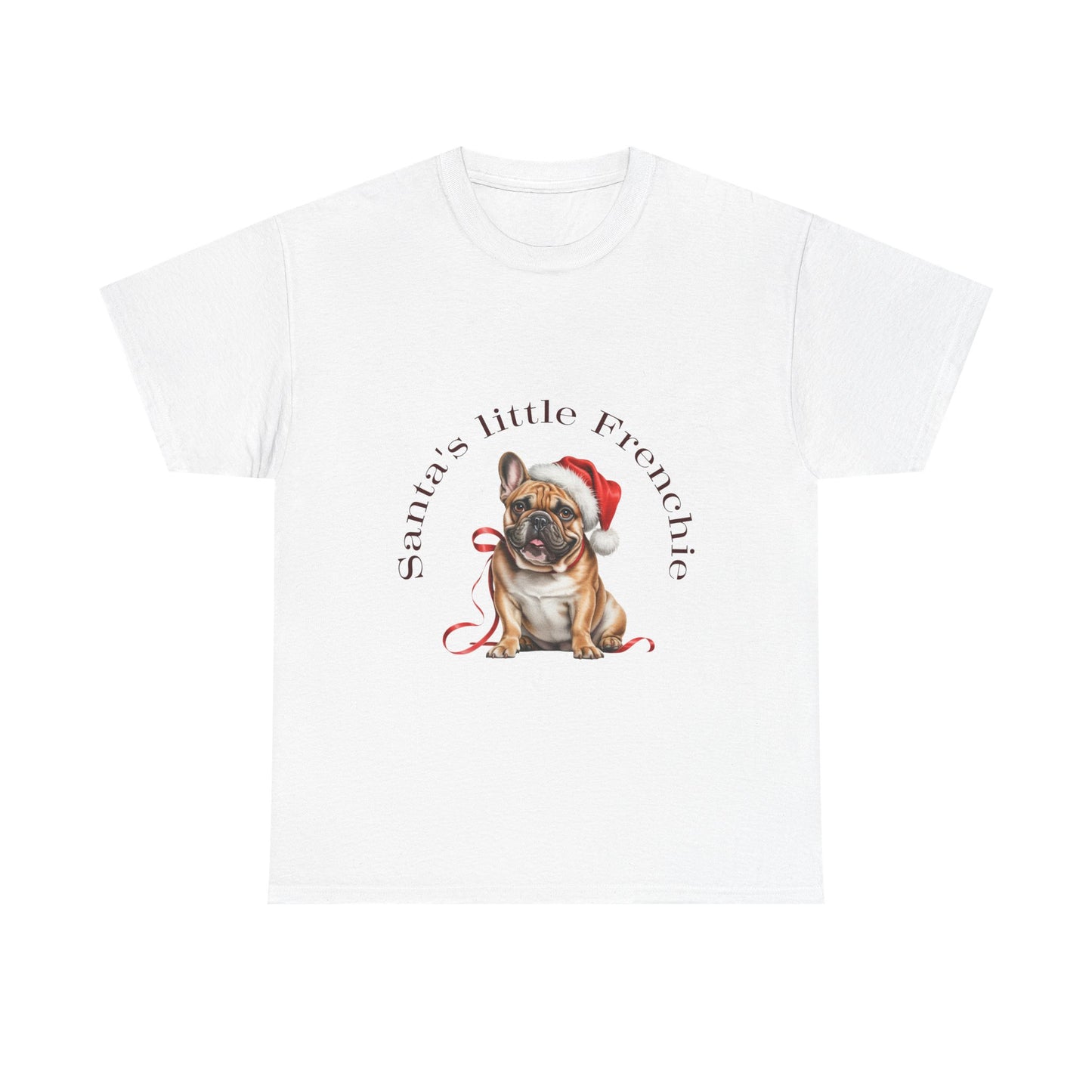 Santa's little Frenchie T-Shirt, Festive French Bulldog Dog Christmas Tee, Cute Pet Lover Shirt, Holiday Apparel, Great Gift for Dog Owners