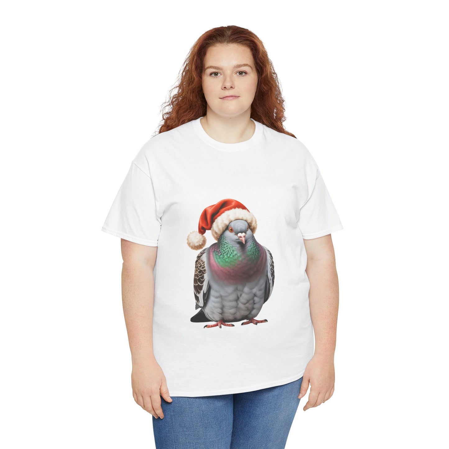 Christmas Pigeon T-Shirt – Holiday Bird Lover Tee, Festive Urban Bird Shirt, Cute Pigeon Xmas Gift, Nature Lover Apparel, Holiday Feathered Friend Shirt for Pigeon Lovers