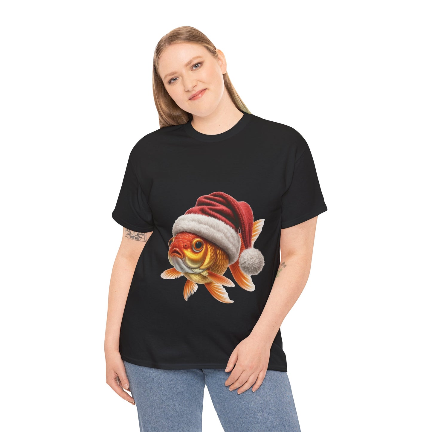 Christmas Goldfish T-Shirt – Holiday Fish Lover Tee, Festive Aquarium Shirt, Cute Goldfish Xmas Gift, Nature Lover Apparel, Holiday Pet Fish Shirt for Goldfish Lovers