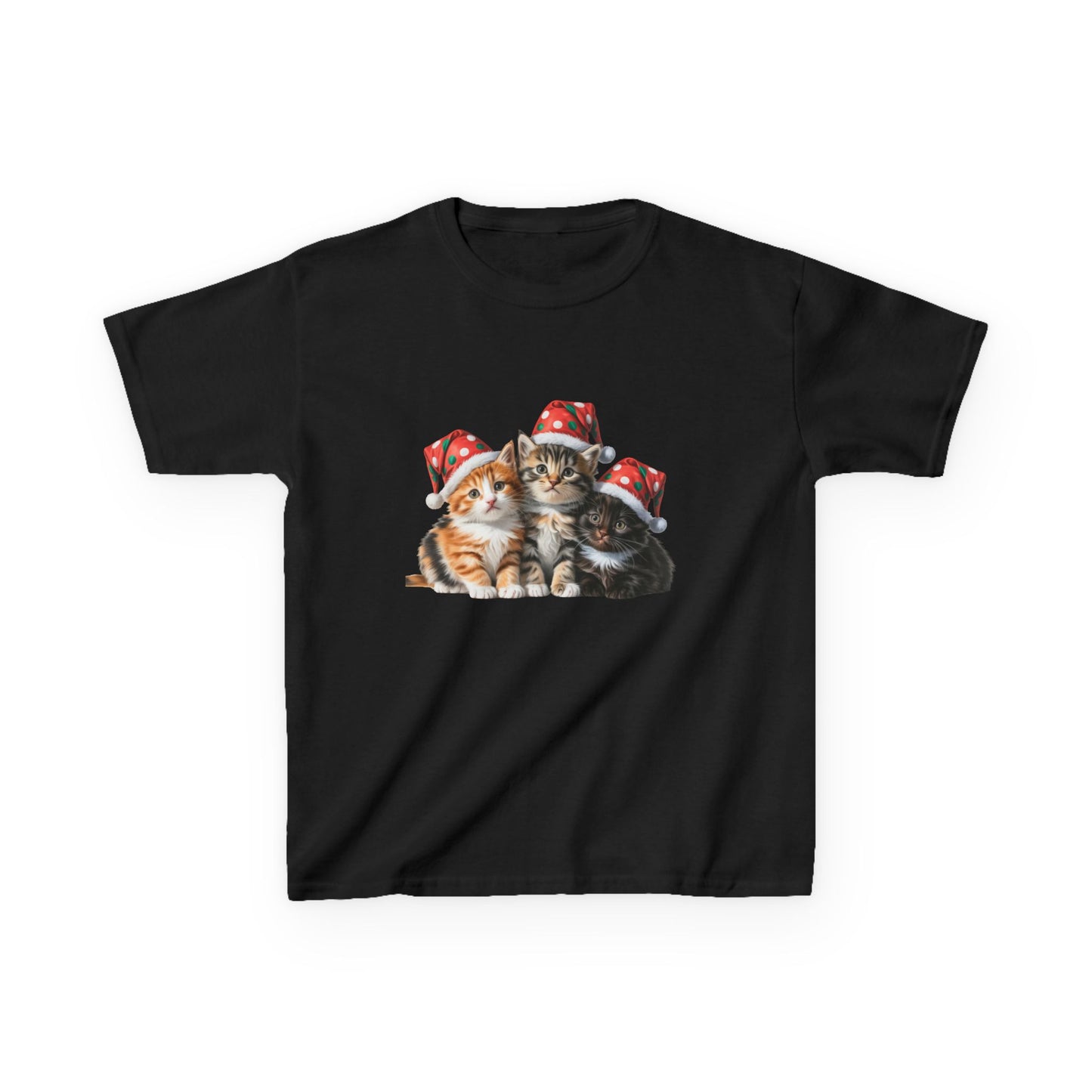 Kids Christmas Cat T-Shirt, Festive Cat Kids Christmas Tee, Cute Pet Lover Shirt, Holiday Apparel, Great Gift for Cat Owners