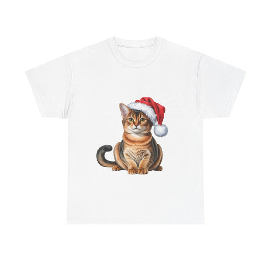 Abyssinian Christmas T-Shirt, Festive Abyssinian Cat Christmas Tee, Cute Pet Lover Shirt, Holiday Apparel, Great Gift for Pet Owners