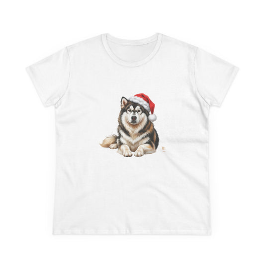 Have a Malamute-y Christmas!! T-Shirt, Festive Boxer Dog Christmas Tee, Cute Pet Lover Shirt, Holiday Apparel, Great Gift for Dog Owners, Preppy Style Top