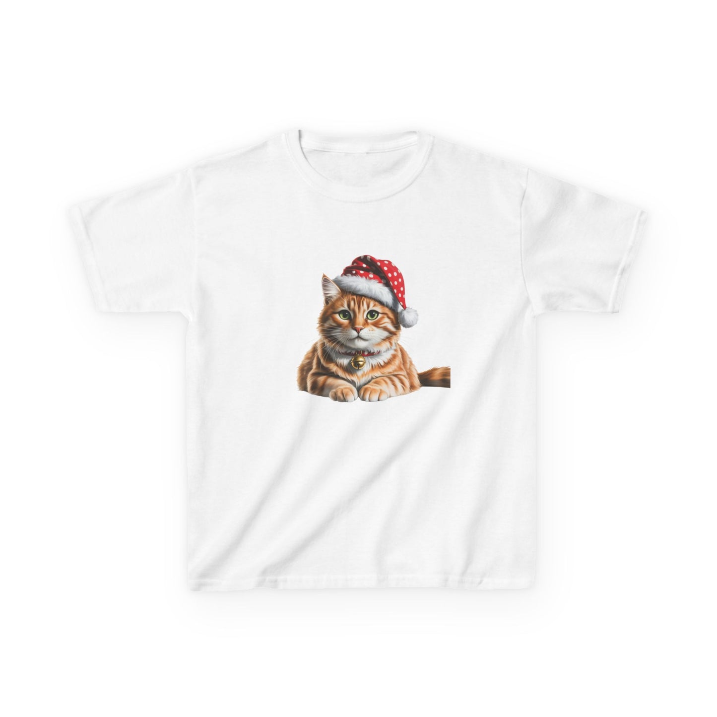 Kids Christmas Cat T-Shirt, Festive Cat Kids Christmas Tee, Cute Pet Lover Shirt, Holiday Apparel, Great Gift for Cat Owners